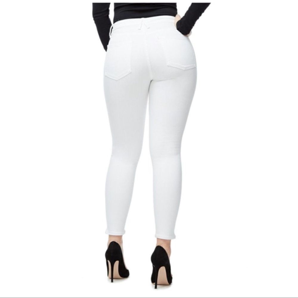 Good American Good Leg Crop Skinny Jeans 24 Plus White - Picture 2 of 12